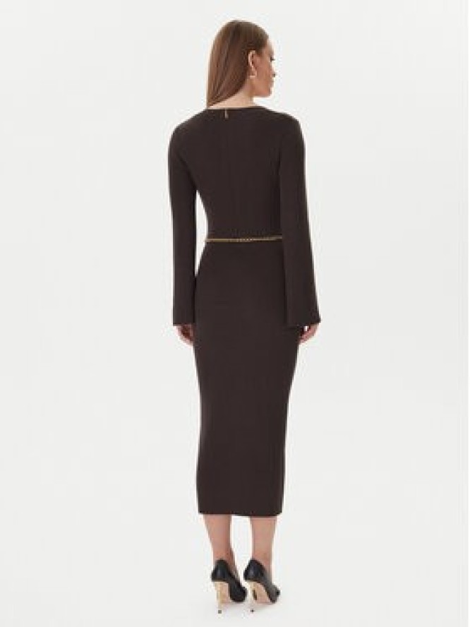 MICHAEL Michael Kors Sukienka dzianinowa MF5835G4VR Brązowy Slim Fit