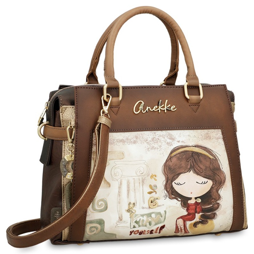 Brązowa Duża Damska Torebka Anekke