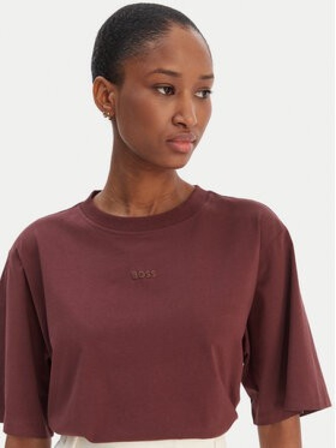 BOSS T-Shirt Enismall 50523256 Brązowy Oversize