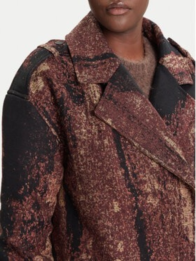 Desigual Płaszcz przejściowy Brushed Lacroix 25WWEW05 Brązowy Loose Fit
