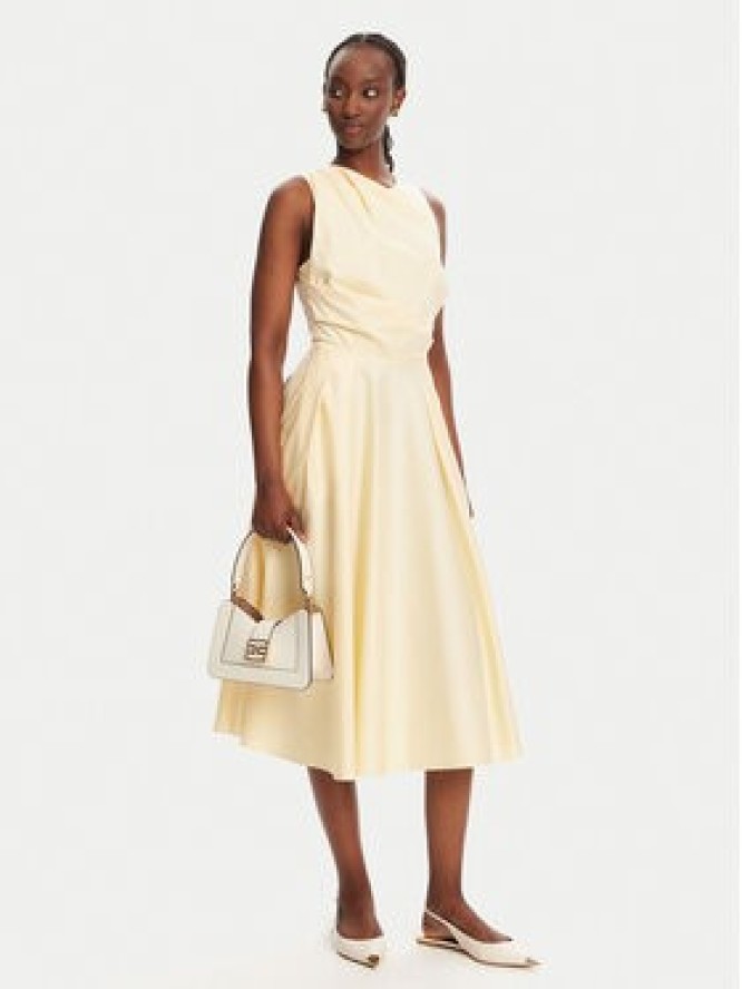 Elisabetta Franchi Sukienka koktajlowa ABT5252E2 DC7 Żółty Regular Fit