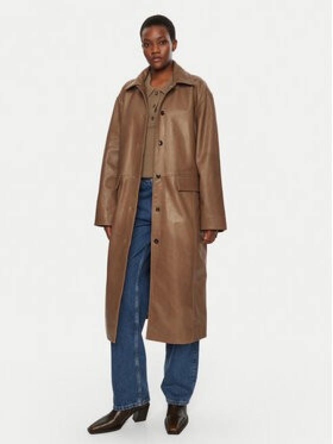 Herskind Płaszcz przejściowy Halston 5470175 Brązowy Loose Fit