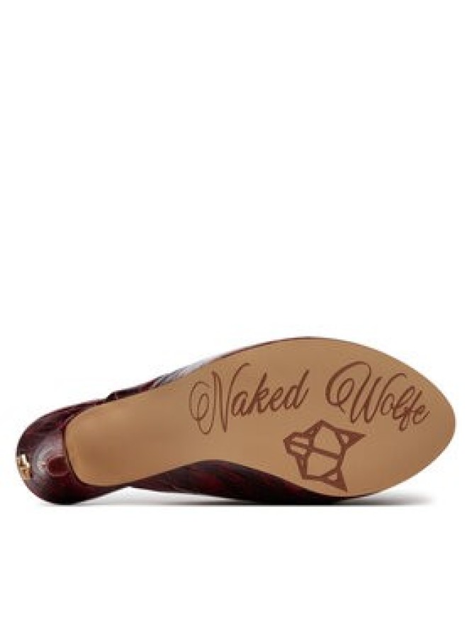 Naked Wolfe Klapki Fab Bordowy