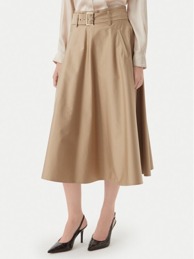 Marella Spódnica trapezowa Tappeto 2613101101 Beżowy Regular Fit