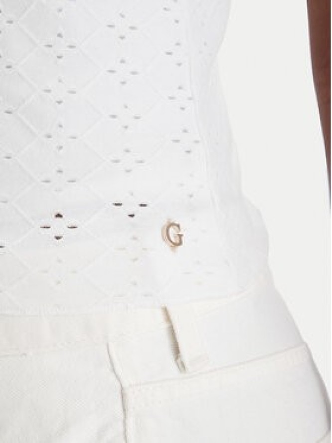Guess Bluzka W6GP23 K3106 Biały Regular Fit