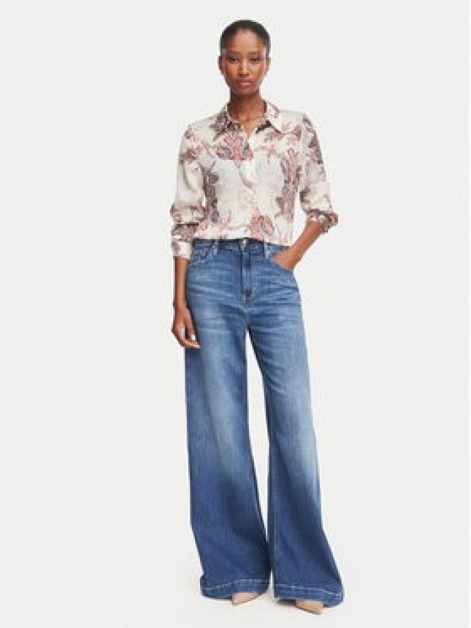 Guess Koszula W6YH68 W3212 Kremowy Regular Fit