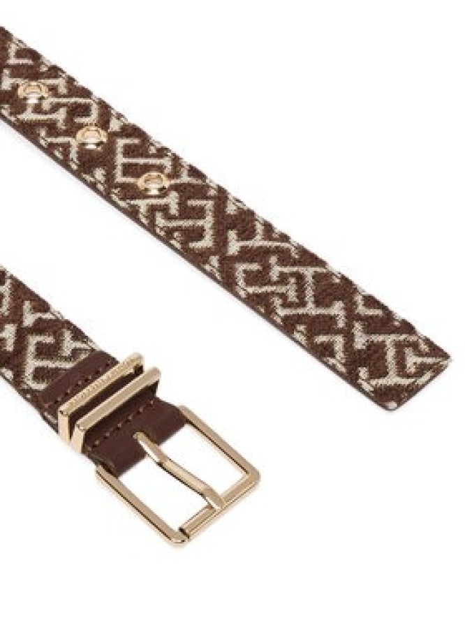 Tommy Hilfiger Pasek Th Square 2.5 Jacquard AW0AW19141 Brązowy