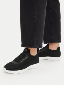 Tommy Hilfiger Sneakersy Th Knit Extralight Runner FW0FW09112 Czarny