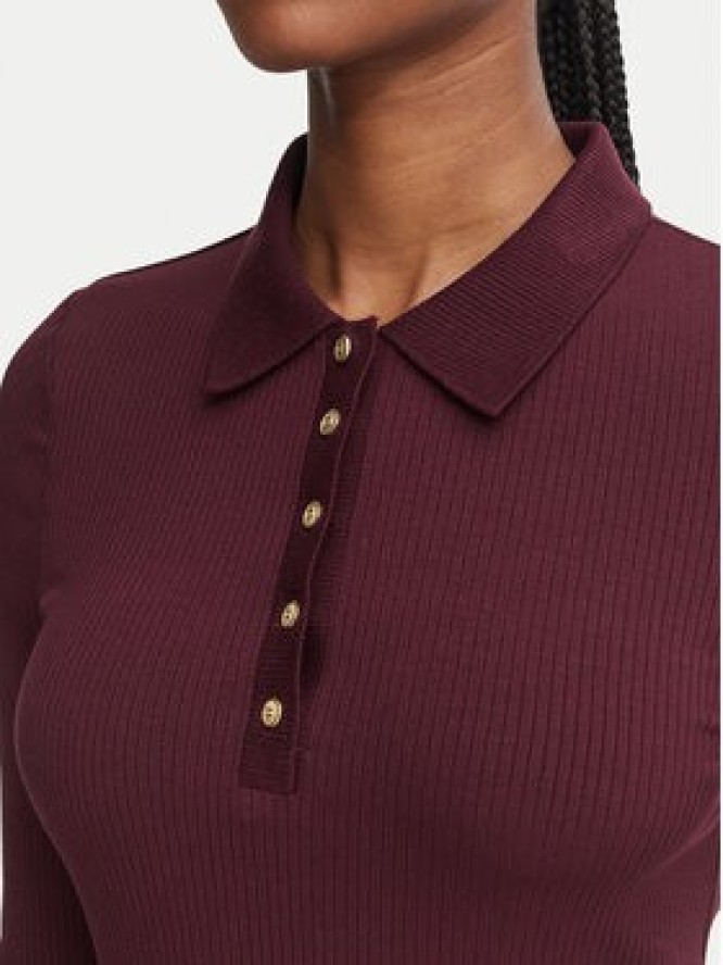 Tommy Hilfiger Polo WW0WW51731 Bordowy Slim Fit