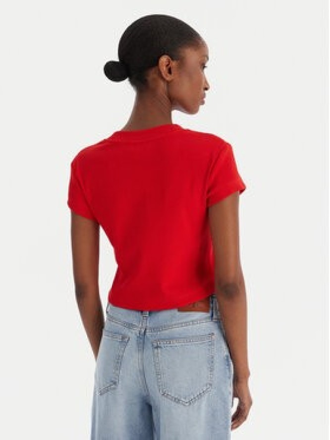 Calvin Klein Jeans T-Shirt LV047AB802 Czerwony Slim Fit