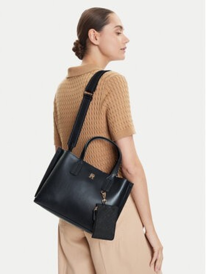Tommy Hilfiger Torebka Th Distinct Mini Tote AW0AW17192 Granatowy