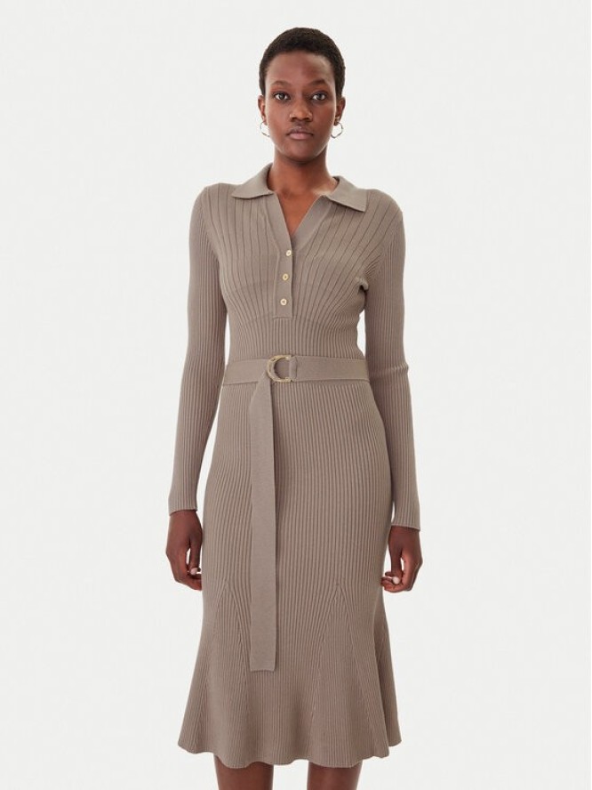 Marciano Guess Sukienka dzianinowa 5BGK07 5891Z Beżowy Slim Fit