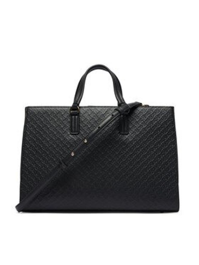 Tommy Hilfiger Torebka Th Daily Satchel Mono AW0AW18418 Czarny