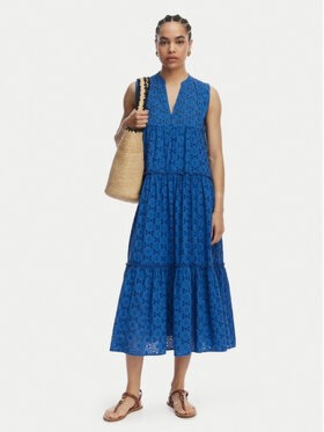 LOLA CASADEMUNT Sukienka letnia LS2616017 Niebieski Regular Fit