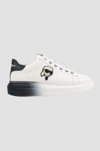 KARL LAGERFELD Białe damskie sneakersy KAPRI Ombre NFT Lo Lace, Rozmiar 40