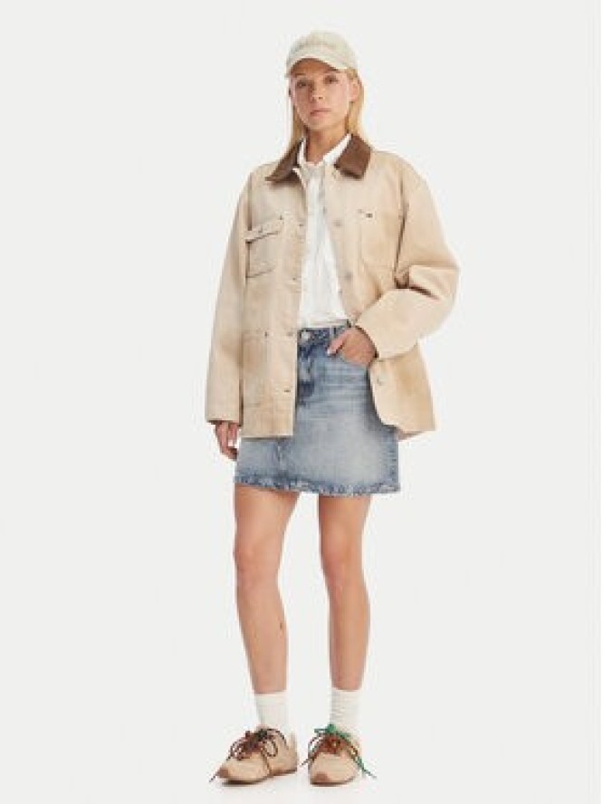 Tommy Jeans Kurtka przejściowa Distressed Chore DW0DW22599 Beżowy Relaxed Fit