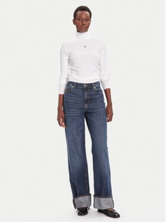 Calvin Klein Jeans Golf LV047D203G Biały Slim Fit