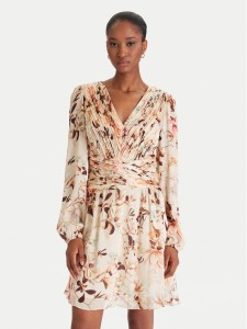 Guess Sukienka koktajlowa W5YK20 WDW82 Beżowy Regular Fit