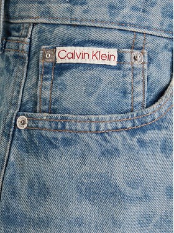 Calvin Klein Jeans Spódnica jeansowa 90S Mini LV147F679G Niebieski Regular Fit