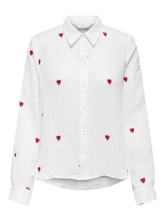 ONLY Koszula Heart 15332482 Biały Regular Fit