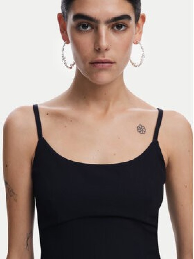 Desigual Sukienka letnia Le Mans 25SWVW16 Czarny Regular Fit