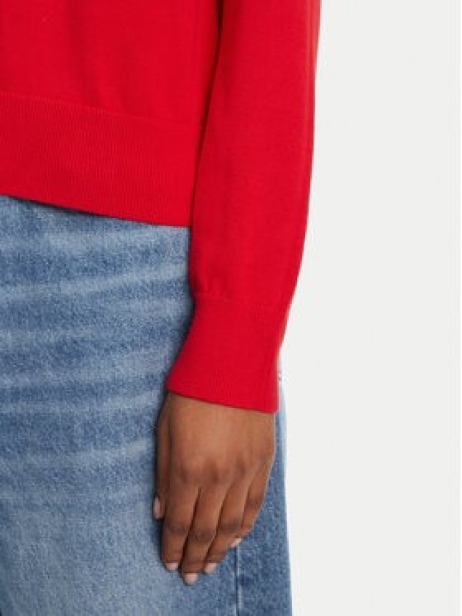 Tommy Jeans Sweter Essential DW0DW20159 Czerwony Regular Fit