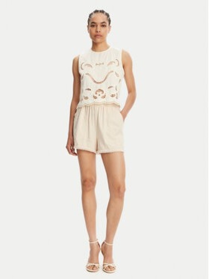 TWINSET Top 251TT2165 Beżowy Loose Fit