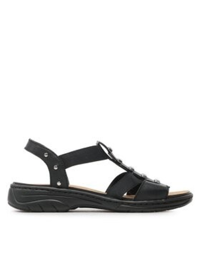 Rieker Sandały 64580-00 Czarny