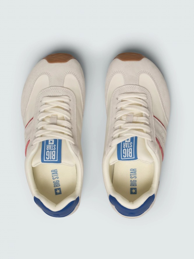 sneakersy damskie z zamszowymi wstawkami białe tt274558 101