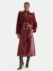 Babylon Płaszcz przejściowy S00772 Bordowy Regular Fit