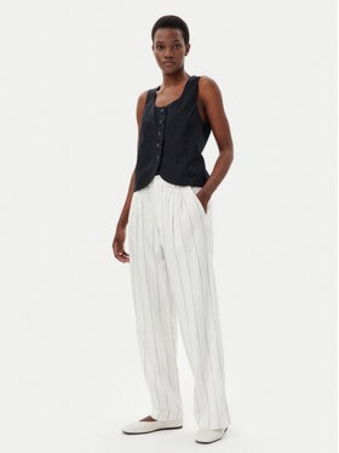 Gap Spodnie materiałowe 713998-01 Écru Wide Leg