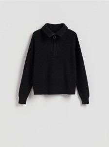 Sweter z wiskozą - czarny