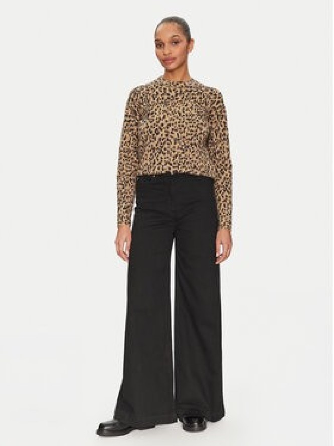 Pieces Sweter Seo 17156343 Brązowy Regular Fit