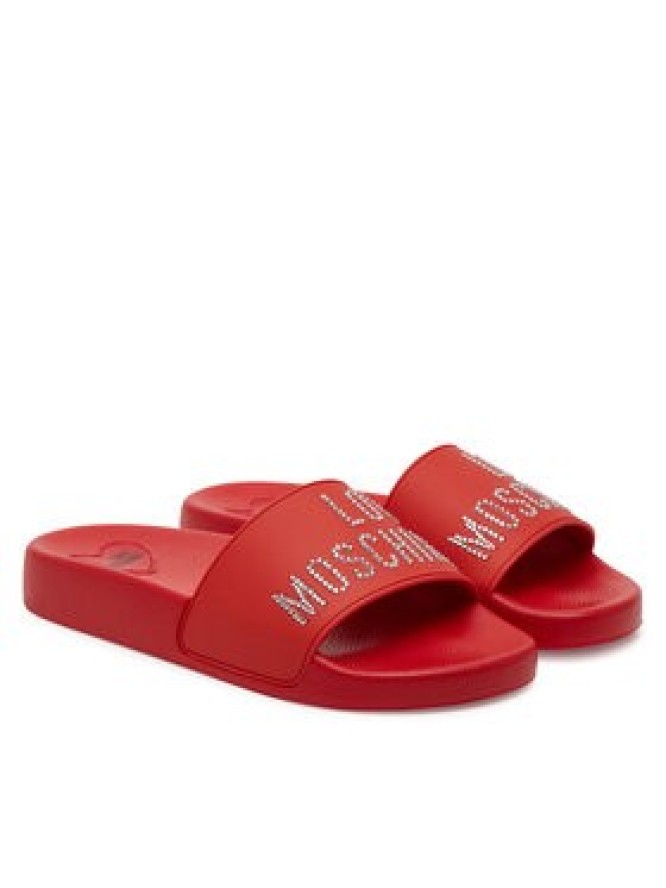 LOVE MOSCHINO Klapki JA28122G1MI13500 Czerwony