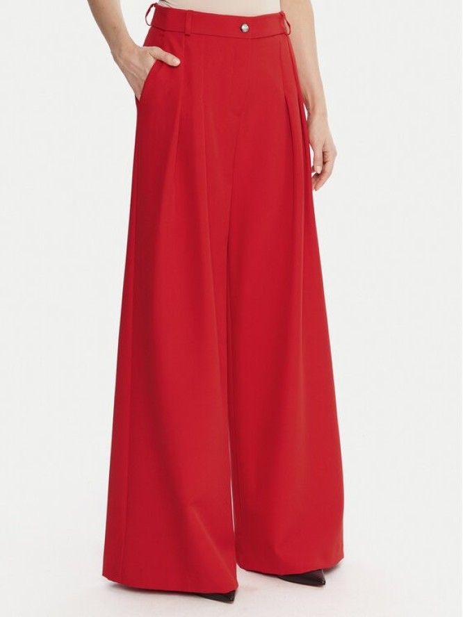 Maryley Spodnie materiałowe 25IB579/43MA Czerwony Regular Fit