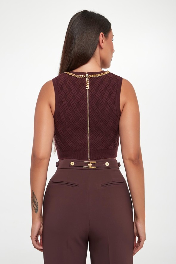 Top damski z łańcuchem ELISABETTA FRANCHI