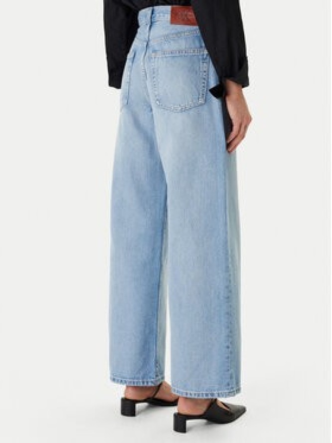 Calvin Klein Jeans Jeansy LV047F662G Niebieski Wide Leg