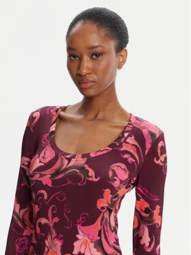 Versace Jeans Couture Sukienka codzienna 79HAO920 JS500 Bordowy Slim Fit