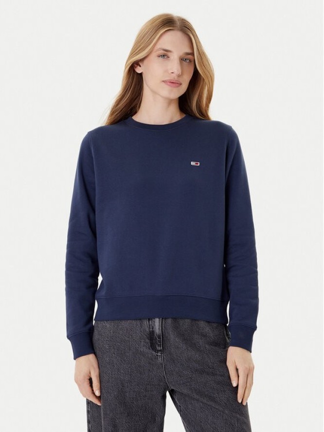 Tommy Jeans Bluza Fleece DW0DW09227 Granatowy Regular Fit