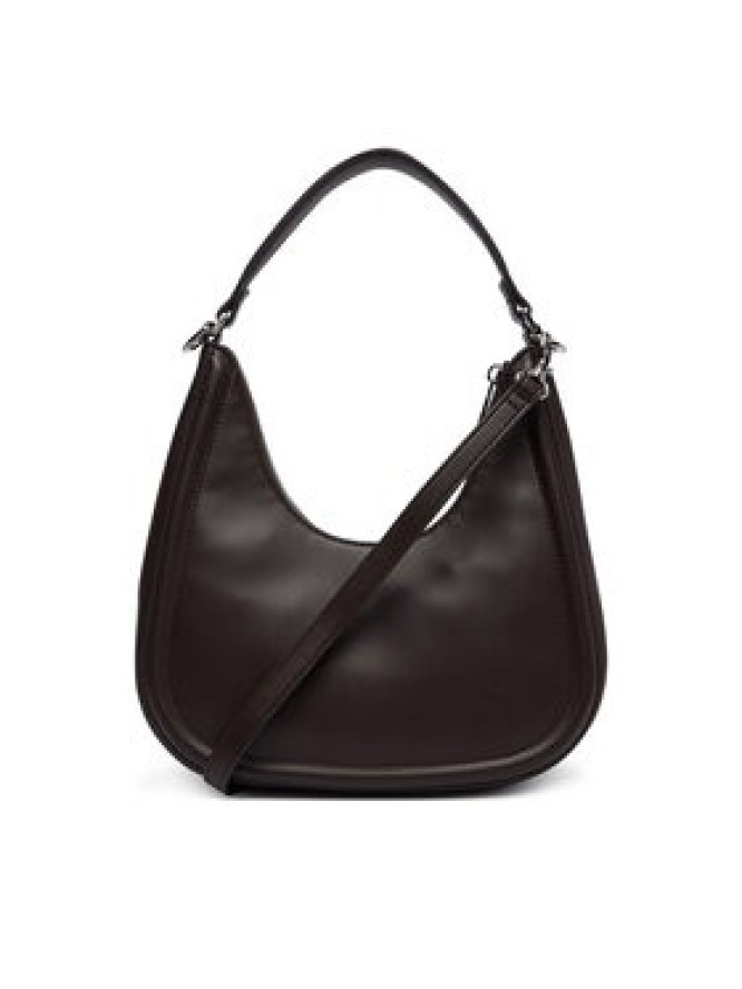 Calvin Klein Torebka Bold Ck Small Crescent Bag LV04F3561G Brązowy ciemny