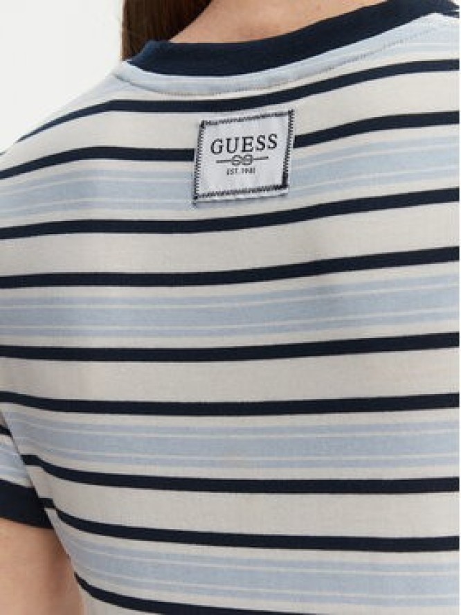 Guess T-Shirt W6GI18 K3040 Niebieski Classic Fit