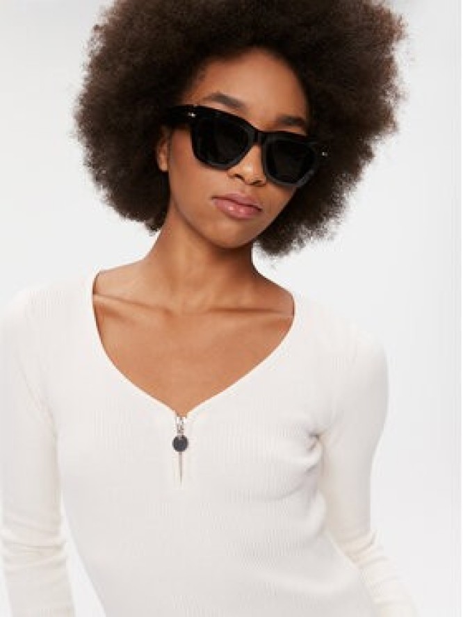 Morgan Bluzka 232-MBANZA Écru Slim Fit