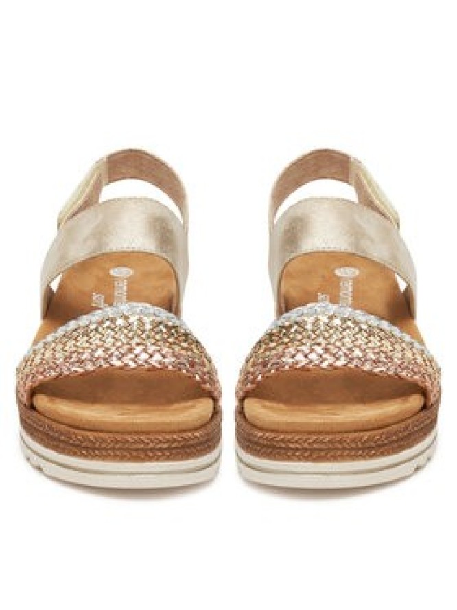 Remonte Sandały D0Q56-90 Złoty