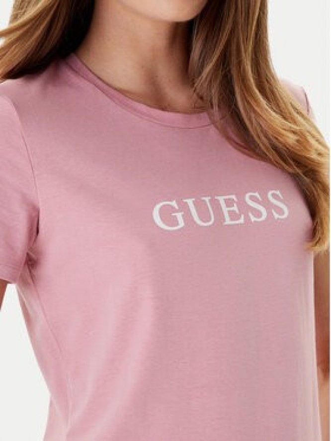 Guess T-Shirt O5RI01 KBBU1 Różowy Regular Fit
