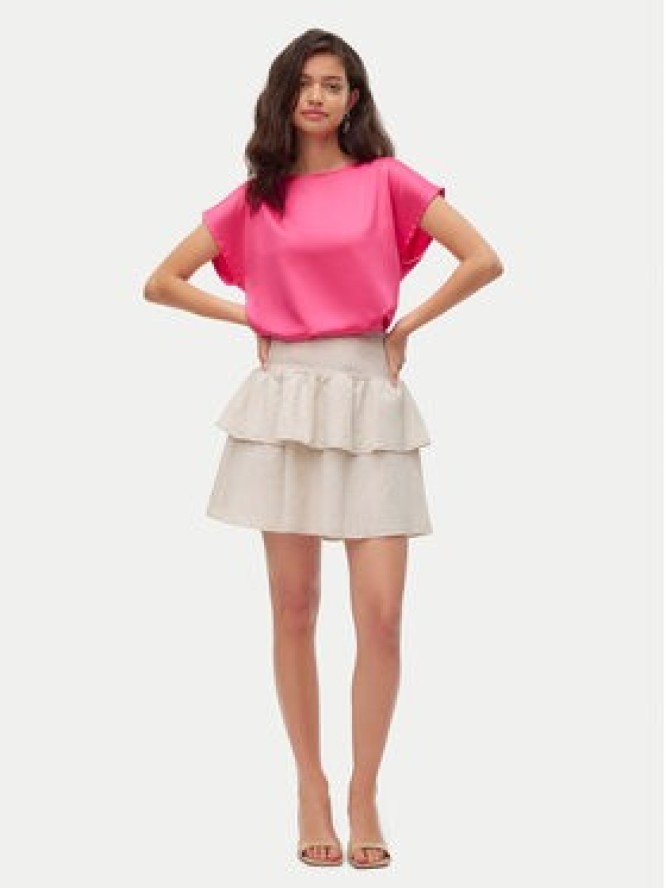 Vero Moda Spódnica mini Luna 10309768 Beżowy Regular Fit