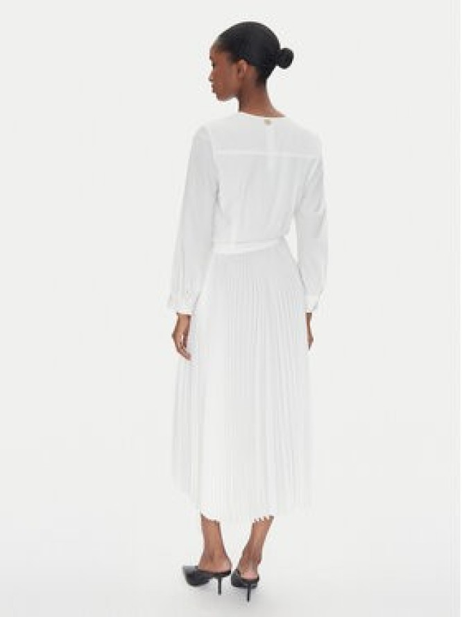 TWINSET Sukienka koktajlowa 251TP2420 Écru Loose Fit