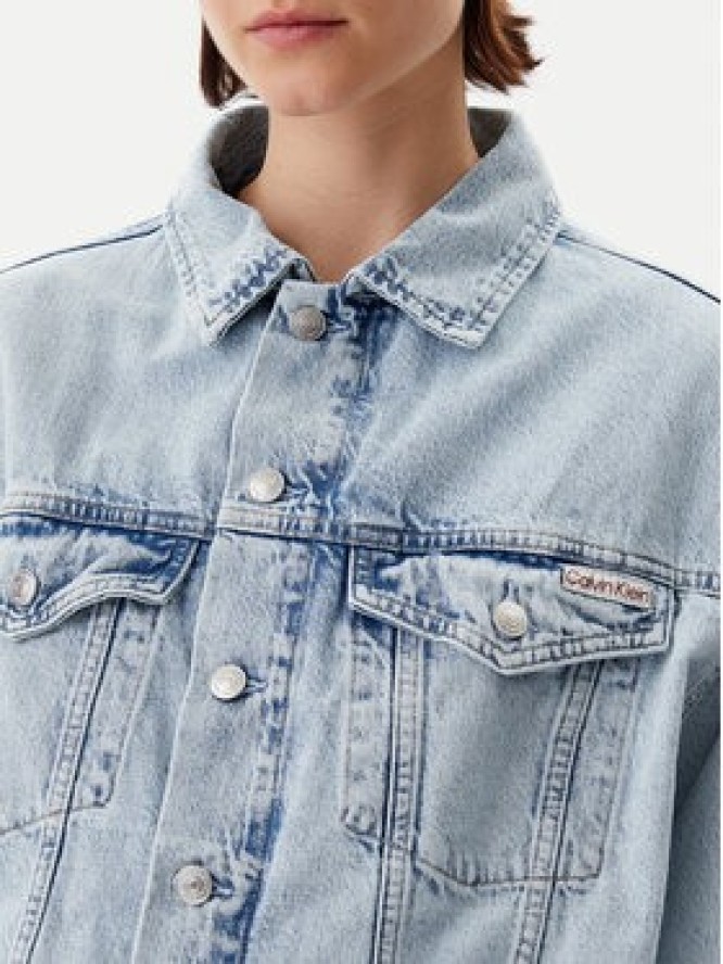 Calvin Klein Jeans Kurtka jeansowa J20J225186 Niebieski Boxy Fit