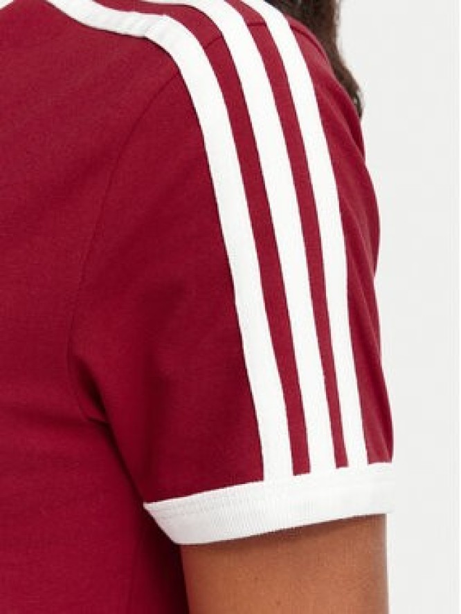 adidas T-Shirt 3-Stripes Slim KS4779 Czerwony Regular Fit