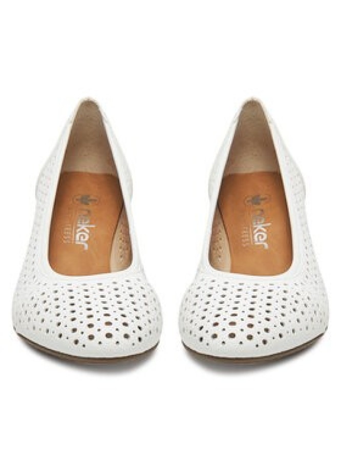 Rieker Czółenka CEO-41057-80 Biały