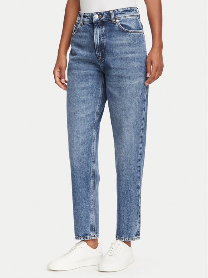 HUGO Jeansy Garlene 50563517 Granatowy Mom Fit
